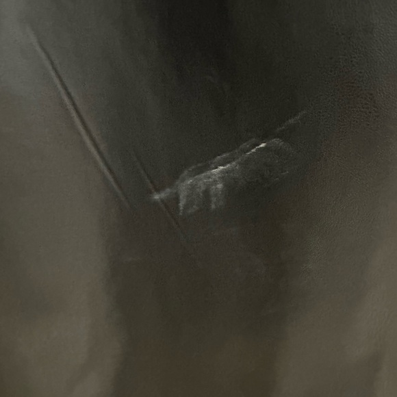 Zara Black Faux Leather Coat - Picture 4 of 5